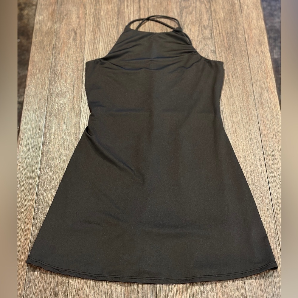 Revival Stretchy Athletic Dress w/ Built In shorts fully lined strappy sz XS EUC